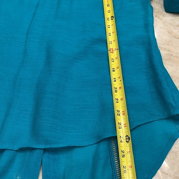NEW‎ Zac & Rachel | Teal Rayon Button Down Blouse | Women's Teal | Small | NWOT - Picture 11 of 12